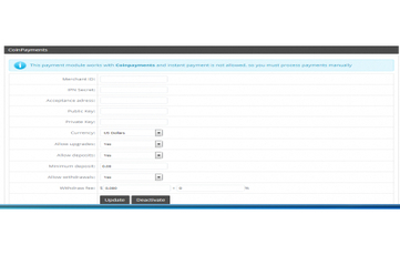 PTC Addon Coin Payments Gateway