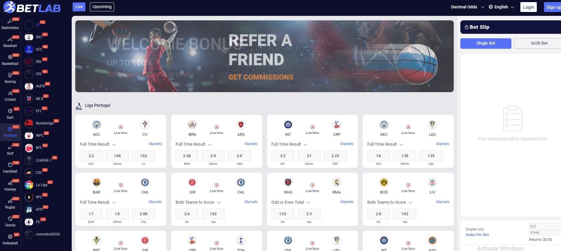 BetLab - Sports Betting Platform