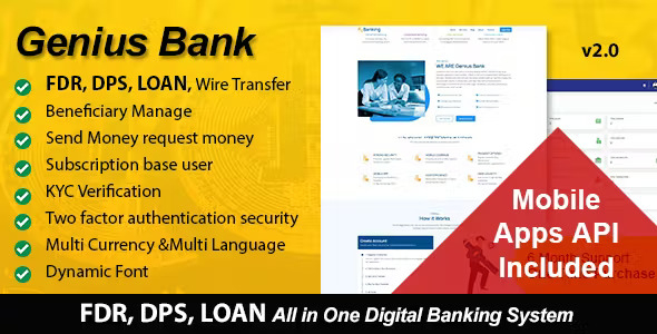 Genius Bank - All in One Digital Banking System