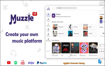 Muzzie - Music, Podcast & Radio Streaming Platform