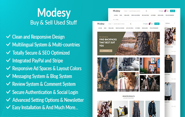 Modesy - Marketplace & Classified Ads Script