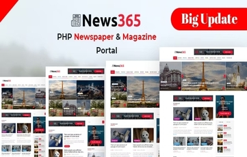 News365 – PHP Newspaper Script Magazine Blog With Video Newspaper